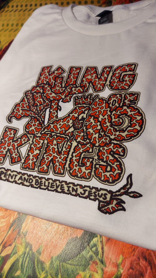 King of Kings White/Red T-Shirt